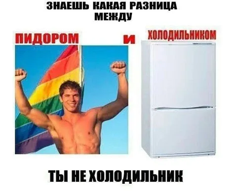Разница между пидором и холодильником