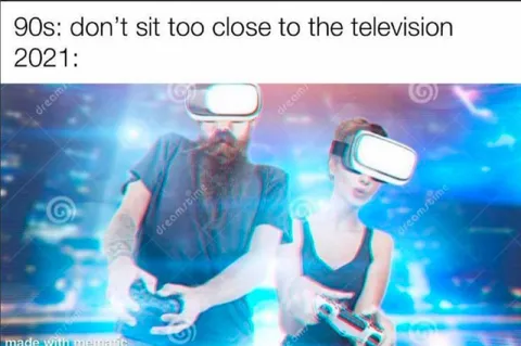 90s Television Warning in 2021
