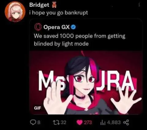 Opera GX Saves Users From Light Mode