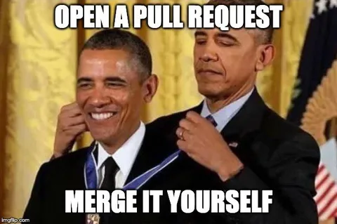 Open a Pull Request Merge It Yourself