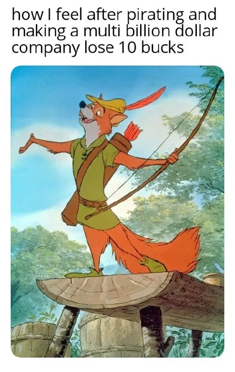 Robin Hood Pirating Ten Bucks