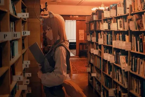 Лисичка среди книг