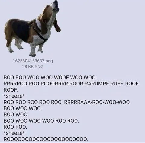 Dog Sneezes in Bark Language