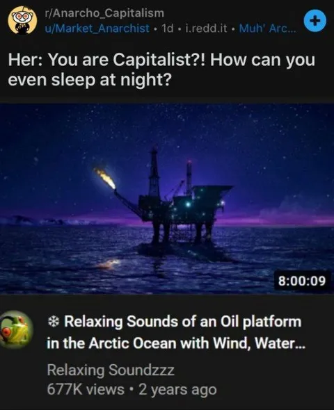 Capitalist Sleeps to Oil Platform Sounds