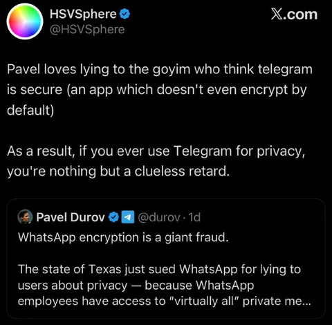 Pavel Durov Mocks Telegram Privacy