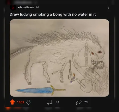 Ludwig Smoking a Dry Bong