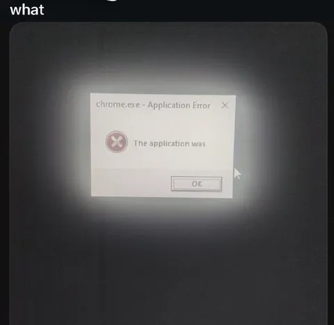 Chrome Application Error