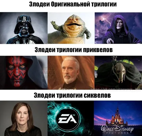 Злодеи трилогий Star Wars