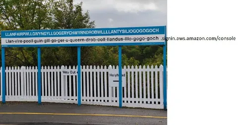 Welsh Town AWS Console Sign
