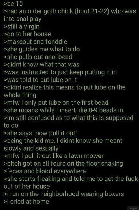 Anal Bead Lawn Mower Escape