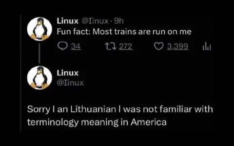 Linux Misunderstands Train Terminology