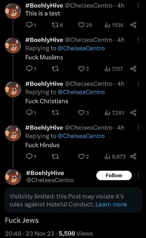 This Is a Test Hate Speech Thread