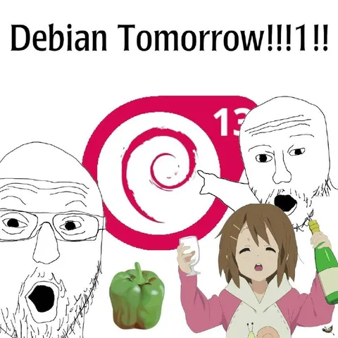 Debian Tomorrow Wojak Party