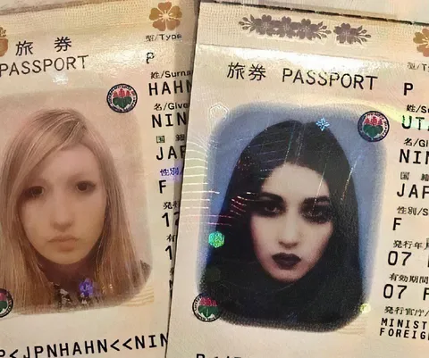 Goth Transformation Passport Photo