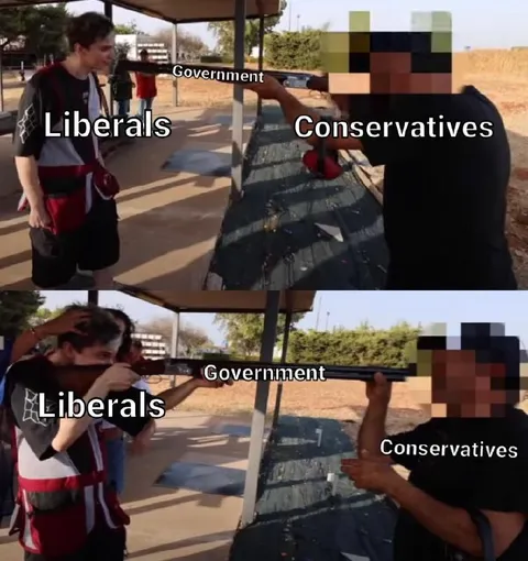 Liberals and Conservatives Shoot Government