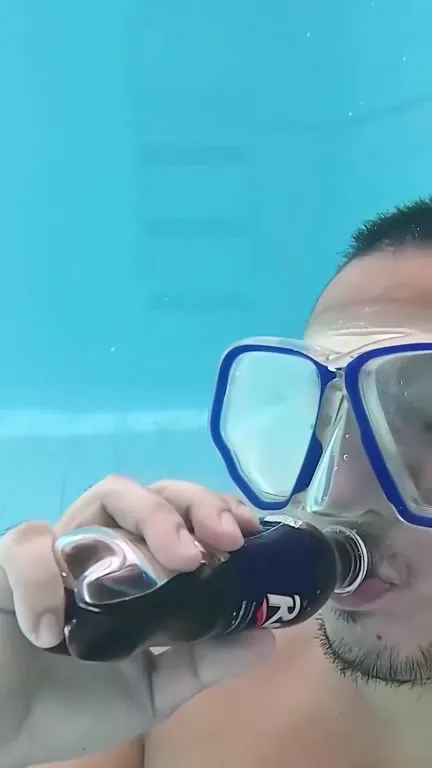 Drinking RC Cola Underwater