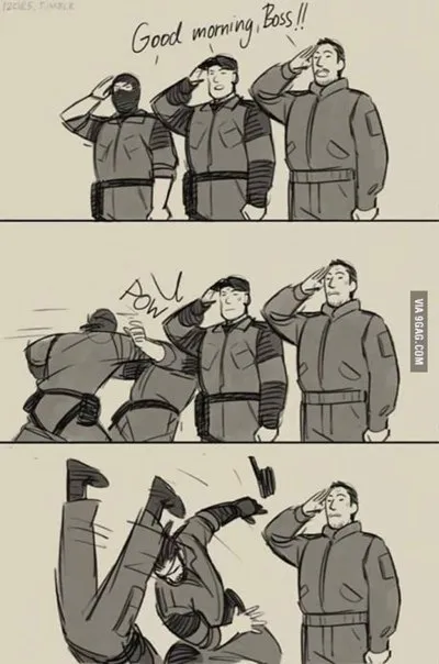 Солдат лезет здороваться