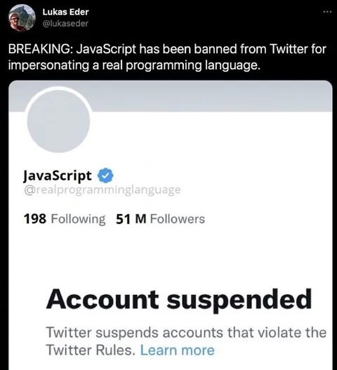 JavaScript Account Suspended
