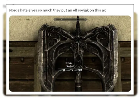 Elf Soyjak on Wuuthrad