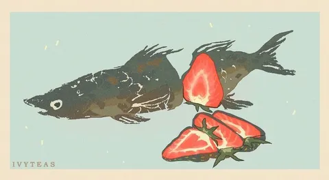 Рыба с клубничной начинкой