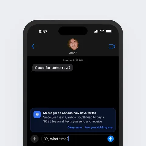 Canada Text Message Tariff