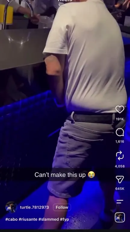 Man Falls at the Bar