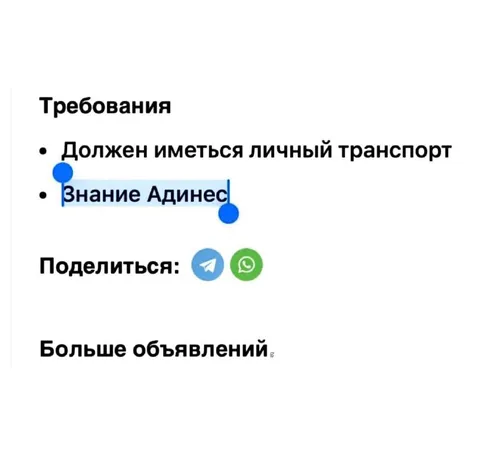 Знание Адинес и личный транспорт