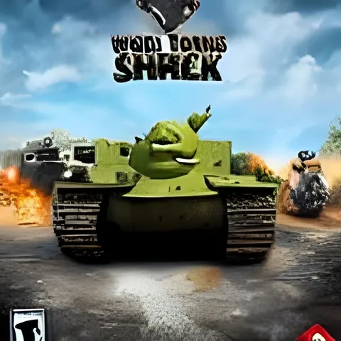 Шрек на боевом танке