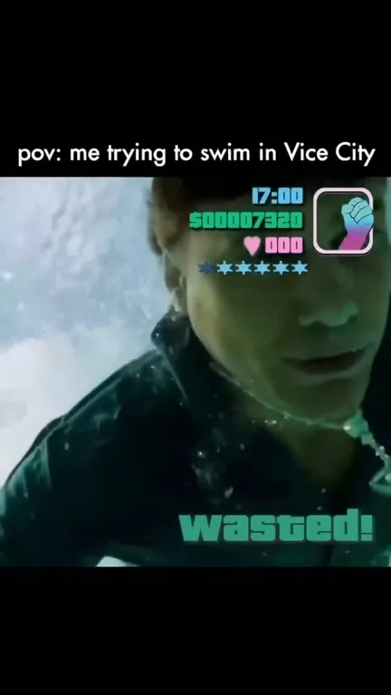 Trying to Swim in Vice City
