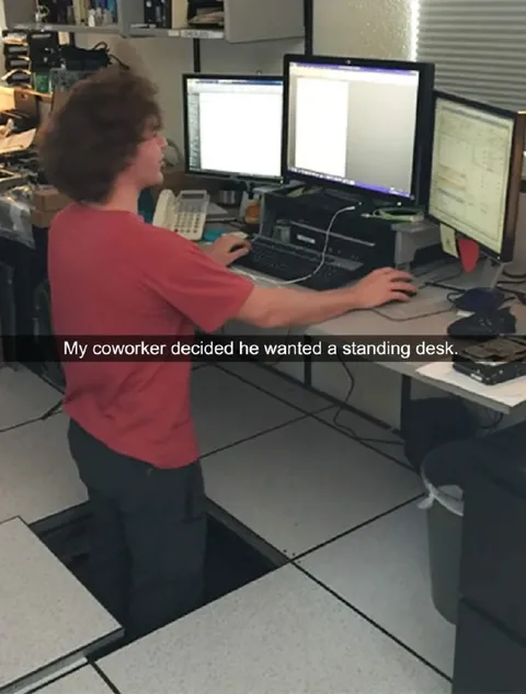 Coworker Builds a Standing Desk