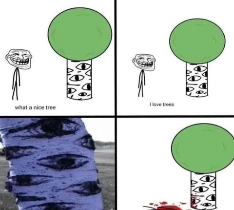 Trollface Loves Trees