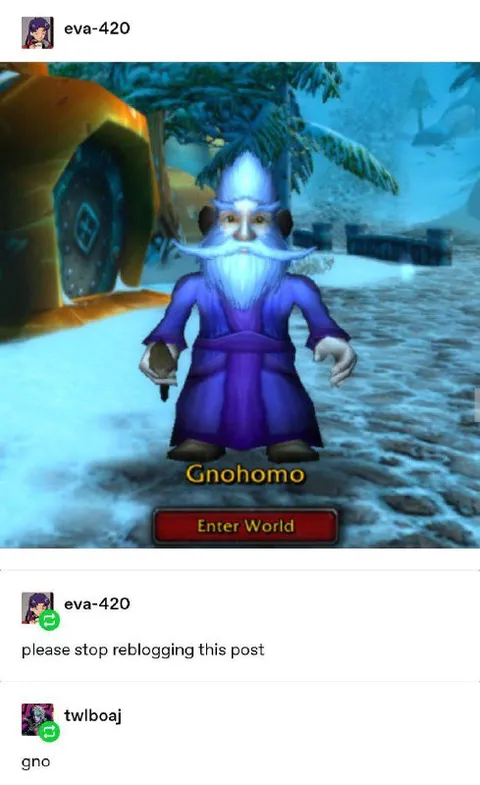 Gnome Enter World Screen