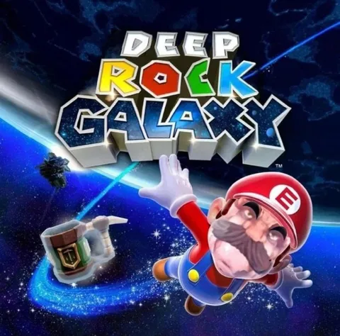 Mario in Deep Rock Galaxy