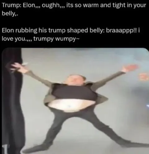 Trump and Elon Belly Joke