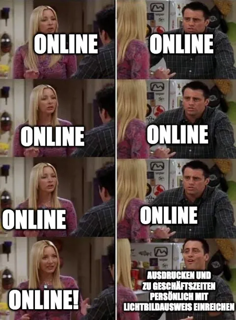 Online, aber persönlich einreichen