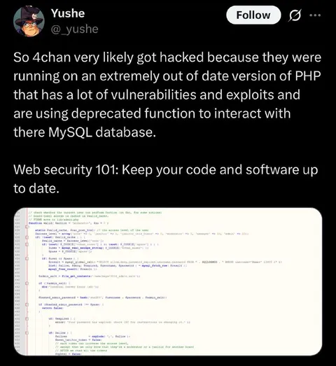 Web Security 101: Keep Code Updated