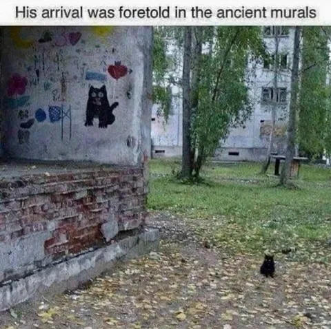Cat Foretold in Ancient Murals