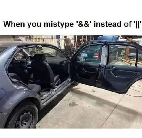 Mistyping AND Instead of OR