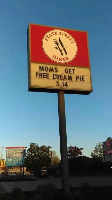 Moms Get Free Cream Pie