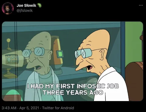 First Infosec Job Three Years Ago