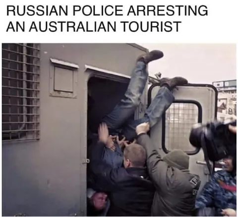 Russian Police Arrest Australian Tourist