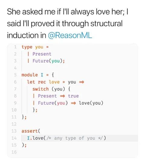 Love Proven by Structural Induction