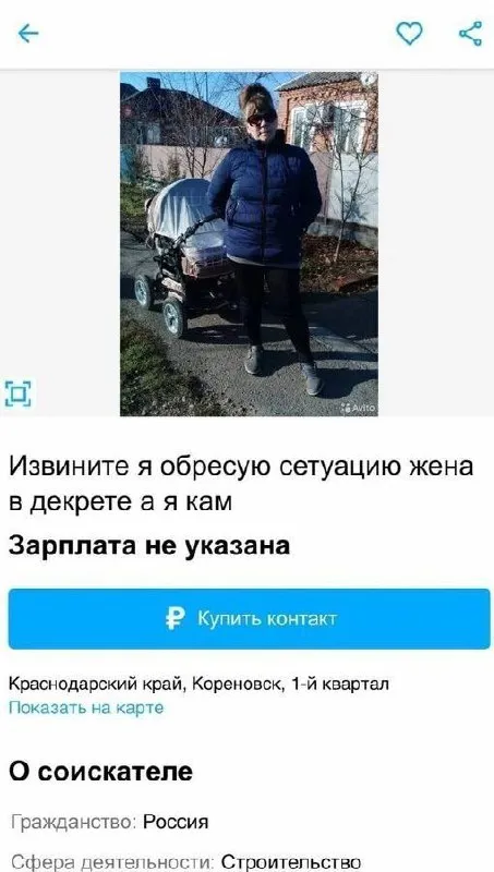 Жена в декрете, зарплата не указана