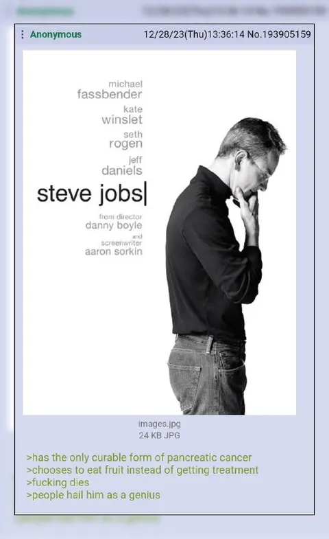 Steve Jobs Cancer Greentext