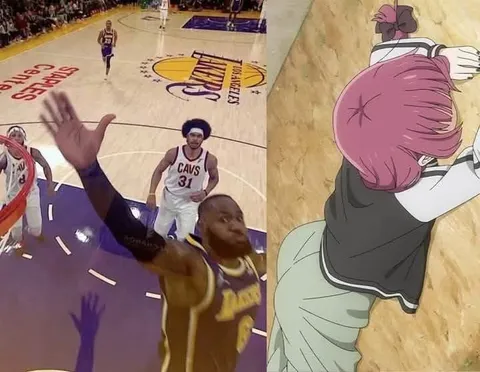Basketball Player Falls Like Anime Girl