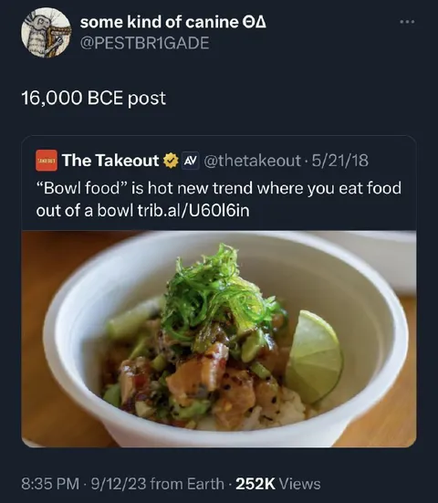 16,000 BCE Bowl Food