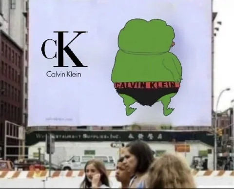 Frog Wearing Calvin Klein