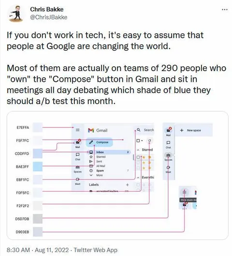 Google Teams Debate Blue Shades