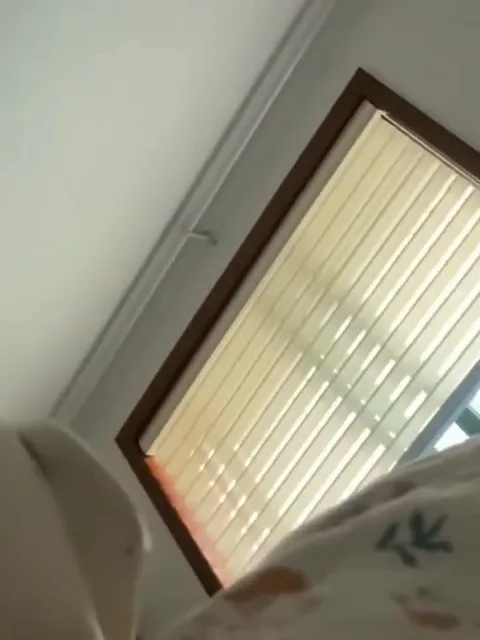 Белый попугай заглядывает в камеру
