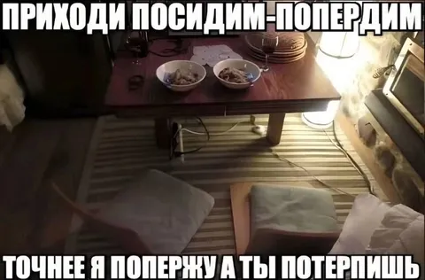 Посидим-попердим у друга